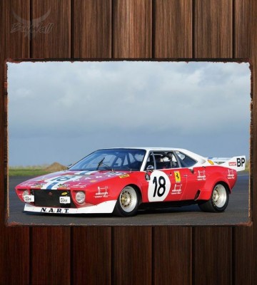 Металлическая табличка Ferrari Dino 308 GT 4 LM NART (#08020)